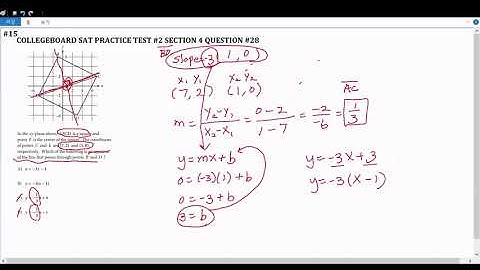 SAT Math Questions #15, #16 (Collegeboard SAT Practice Test #2 Section 4 Questions #28 and #30)