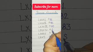 Roman Numerals 81 to 85 #shorts #viral #trending #shortvideo #viralvideo #youtubeshorts #maths Net Worth