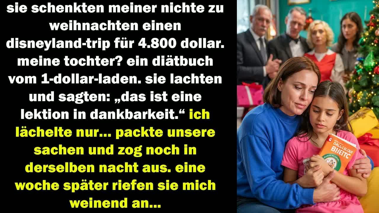 sie schenkten meiner nichte einen 4 800‑$‑trip  meine tochter bekam ein diätbuch vom dollar lade