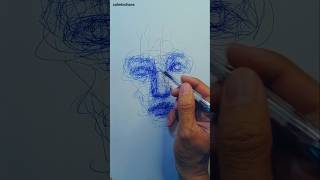 Drawing Portrait with Pen #scribbling #art #drawing #scribble #sketch #portraitdrawing