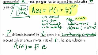 6.1.3 Compound Interest, Continuous Compound Interest and Half Life Examples