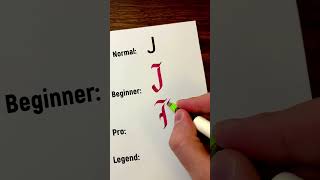 letter J 4 Style #calligraphy #handwriting #lettering