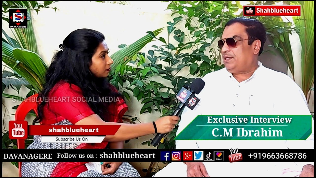 CM Ibrahim exclusive Interview with Neema DR by shahblueheart social media Davanagere 720p