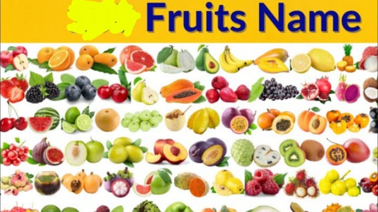 Fruits name 🍉🍊🍐🫛🥔🍠 english to picture - YouTube