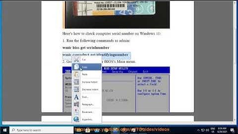 Check computer serial number on Windows 11/10/8/7