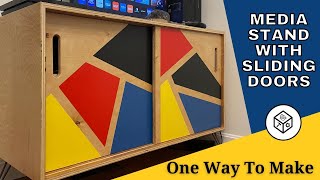 One Way To Make a Media Stand with Sliding Doors