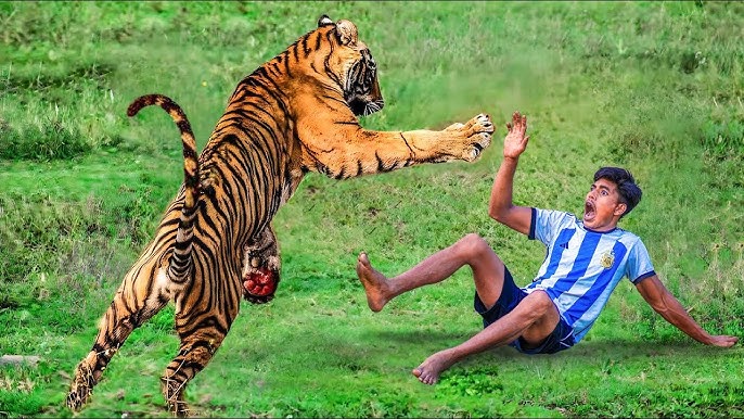 tiger attack man in the forest | tiger attack in jungle, royal bengal tiger attack - YouTube