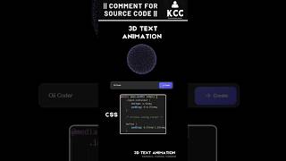 3D Text Animation | HTML CSS JS | #shorts