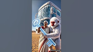 Dadi and monkey made a ice bus but yellow monkey stole it #shorts #ai #monkey #dadi