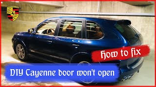 DIY: How to open and fix Cayenne door lock that stuck closed...ENG