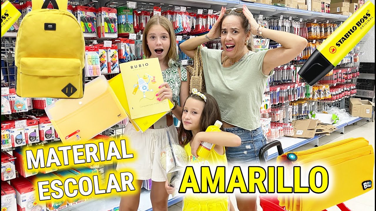 COMPRANDO MATERIAL ESCOLAR SOLO DE UN SOLO COLOR AMARILLO! HAUL MATERIAL ESCOLAR AMARILLO MARTINA