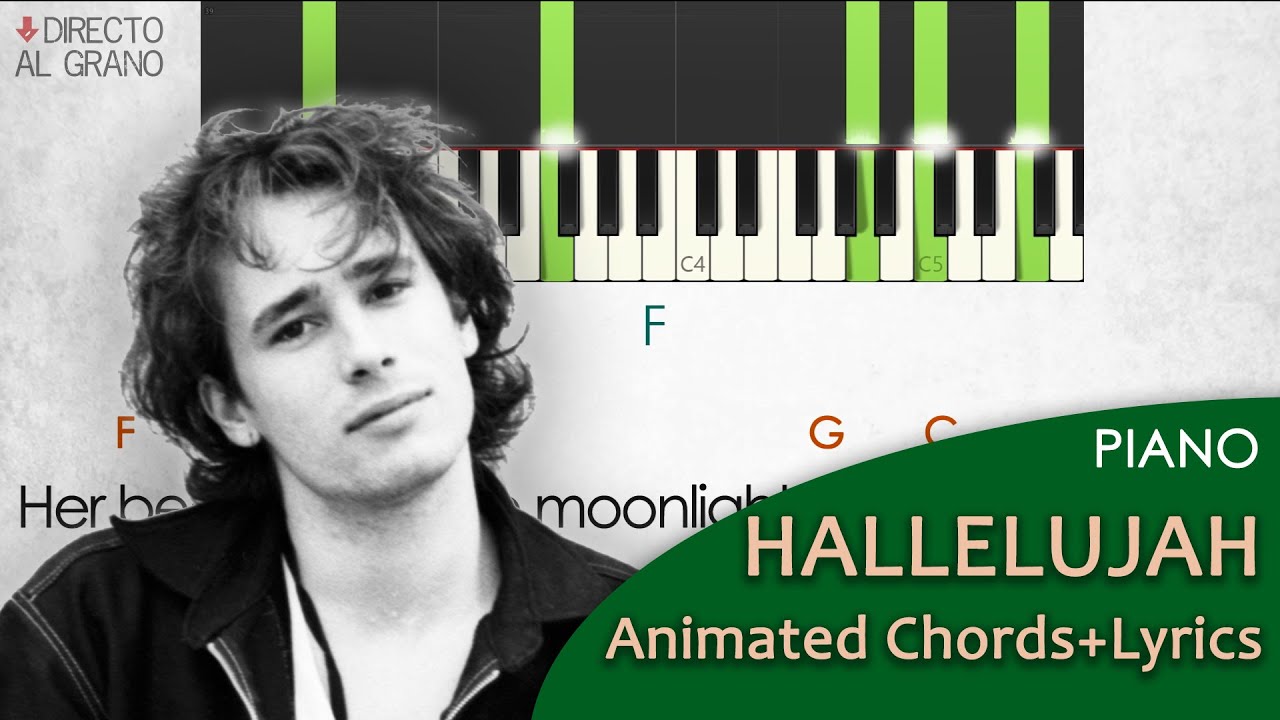 Hallelujah PIANO CHORDS & LYRICS | JEFF BUCKLEY [Play-Along] - YouTube