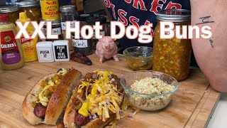 Glizzy Sized Sourdough Hot Dog Buns 1/4lb 🌭, Piccalilli, Hot Dog Chili & Hot Dog Slaw