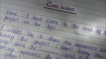 Conclusion for file / How to write Conclusion / Conclusion for project file /Project File Decoration