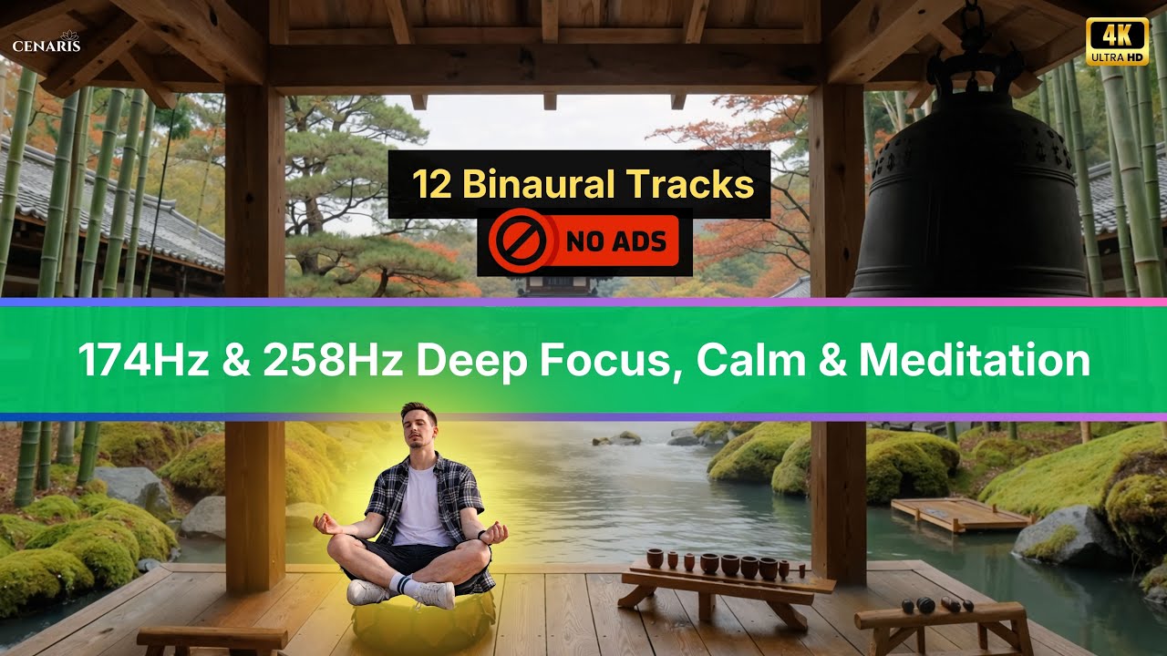 1 Hour Binaural Beats | 174Hz, 258Hz & Deep Brainwave Journey for Focus, Calm & Sleep by Cenaris