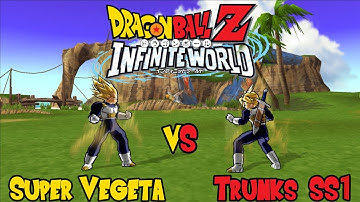 Super Vegeta Vs. Trunks SS1 (CPU Vs CPU) DBZ - INFINITE WORLD