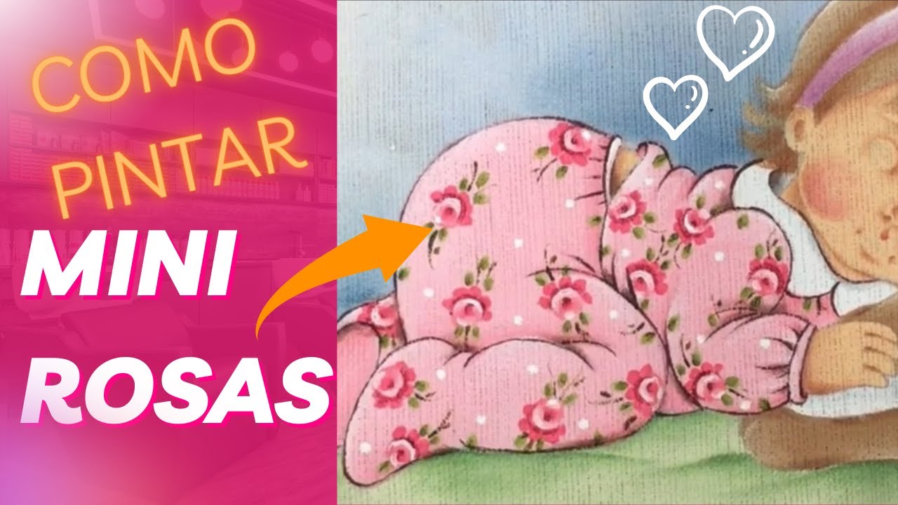 🌸🌸[PASSO A PASSO] Como Pintar  MINI ROSAS em fraldas💓💓