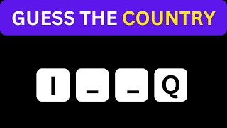 Guess the country by first and last letter part 3 level 50 puzzle quiz game