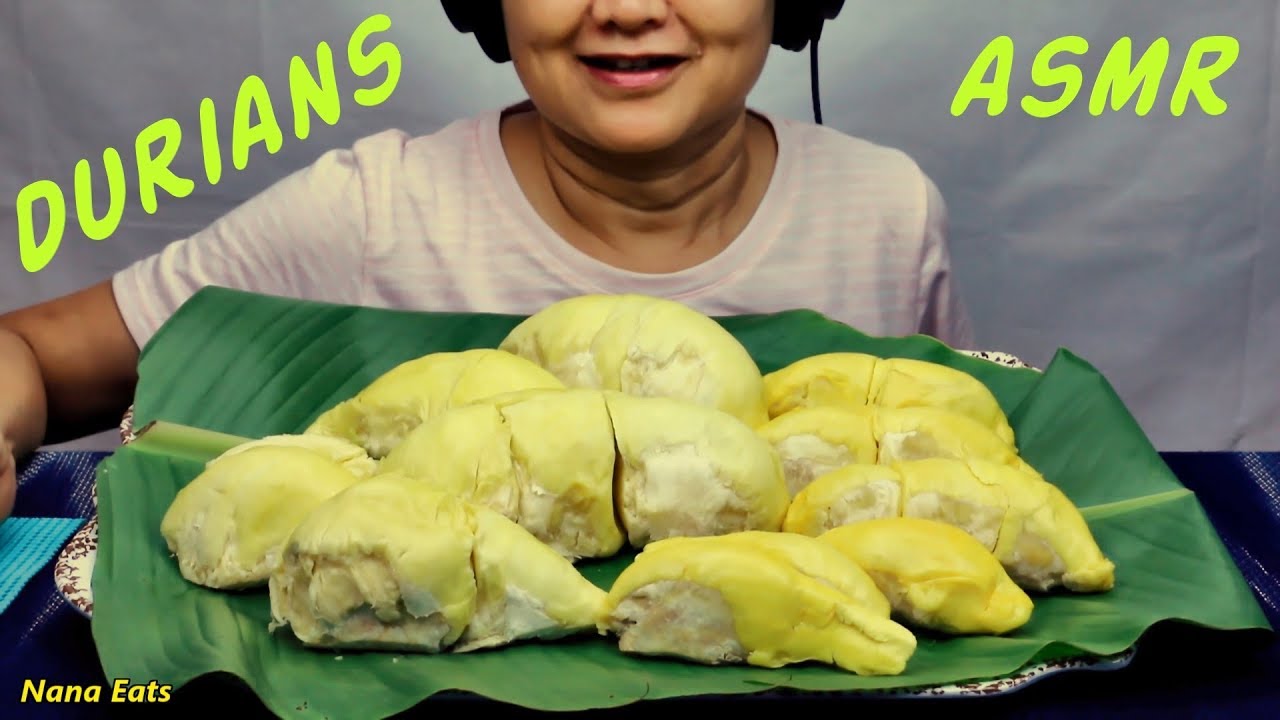 ASMR Thai Durian | หมอนทอง, ชะนี | Eating Sounds | Light Whispers | Nana Eats