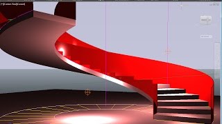 Floating circular concrete staircase in five minutes - Architecture - AutoCAD