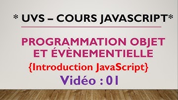 [aCAN Mentor] JavaScript UVS - Introduction - Cours 1 en wolof