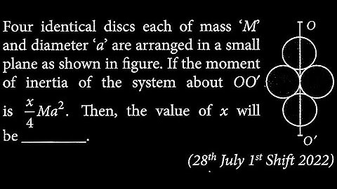 Four identical discs each of mass 