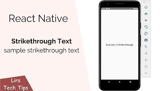 React Native: Strikethrough Text