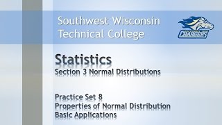 College Math - Statistics Chapter Practice Set 8, “How to read a normal distribution graph”.