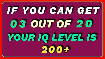 IF YOU CAN GET 3 OUT OF 20 YOUR IQ LEVEL IS 200+ |#generalknowledgequiz 