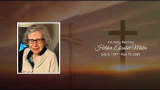 Memorial Service Live - Hildur E Malm (Gothenburg, NE)