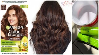 Garnier Color Naturals 5.32 Caramel Brown | How to hair color at home under Rs 200 | Honest Review