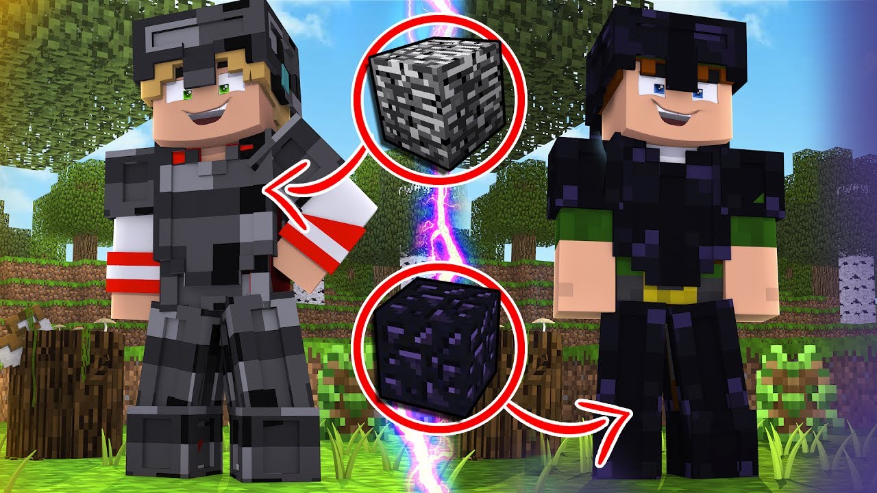 ARMADURA DE BEDROCK VS ARMADURA DE OBSIDIAN - MINECRAFT 