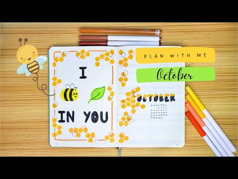 PLAN WITH ME📓 | October 2024 Bullet Journal Setup🍯