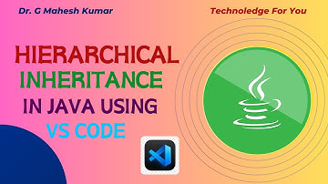 HIERARCHICAL INHERITANCE IN JAVA USING VS CODE