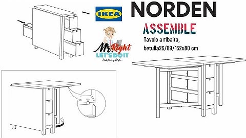 IKEA NORDEN TAVOLA RIBALTA (Assemble)