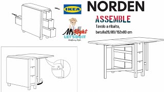 IKEA NORDEN TAVOLA RIBALTA (Assemble)