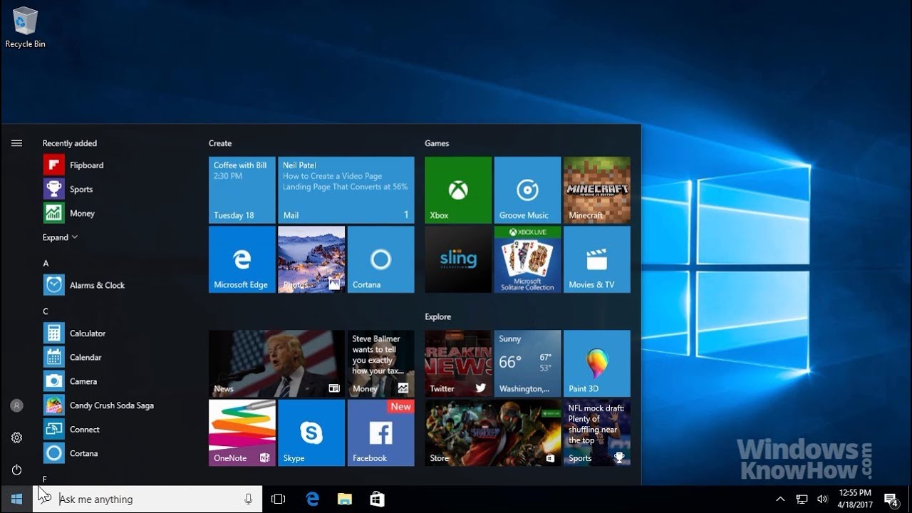 Windows 10 Customize The Start Menu Youtube