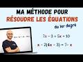 COMMENT RÉSOUDRE UNE ÉQUATION ? Ma méthode 😎
