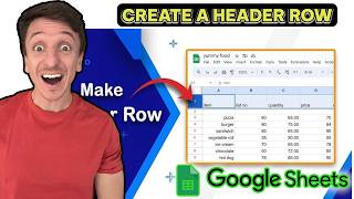 How To Create A Header Row In Google Sheets