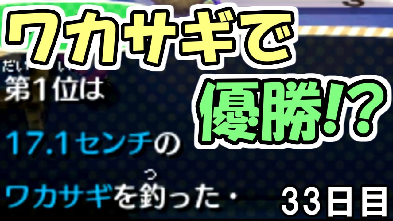 とび森 33 釣り大会をワカサギで優勝する方法があるらしい とびだせどうぶつの森 実況 Youtube