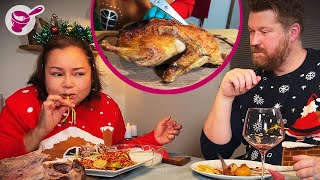 How to cook a Christmas roast duck ⚠️ Som tam with pla ra | Yainang & boyfriend