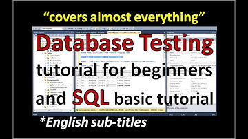 Database Testing-Data Testing In Software Testing-SQL Tutorial for Beginners-Database Test Plan-SQL