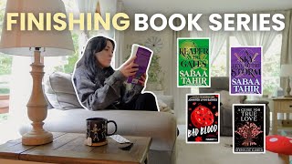 Attempting to finish the ridiculous amount of book series Im in the middle of