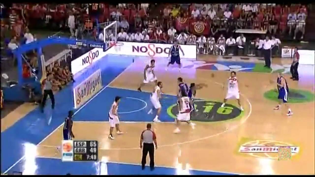 バスケ 18歳の天才少年 09ユーロバスケ直前試合 Ricky Rubio At 18 Year Old 1 2 Youtube