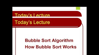 Sorting Method Bubble Sort Algorithms  Urdu and Hindi Lecture # 13