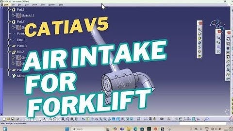 Forklift CATIA V5 Tutorial: Air Intake Part 2 – Basic Geometry & Sketching#3dmodeling 