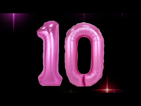 COUNTDOWN TIMER 10 TO 0 with animation and sound effect #3dtimer #countdowntimer