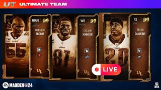 MUT 24 Ultimate Legends 99 Calvin, Dawkins LIVE! Competitive Draft H2H gameplay with Market update