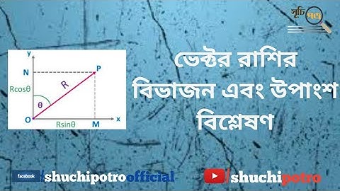 ভেক্টর রাশির বিভাজন এবং উপাংশ বিশ্লেষণ। Resolution of vectors|Phy-1|Part -3|Chap-2|Class11-12