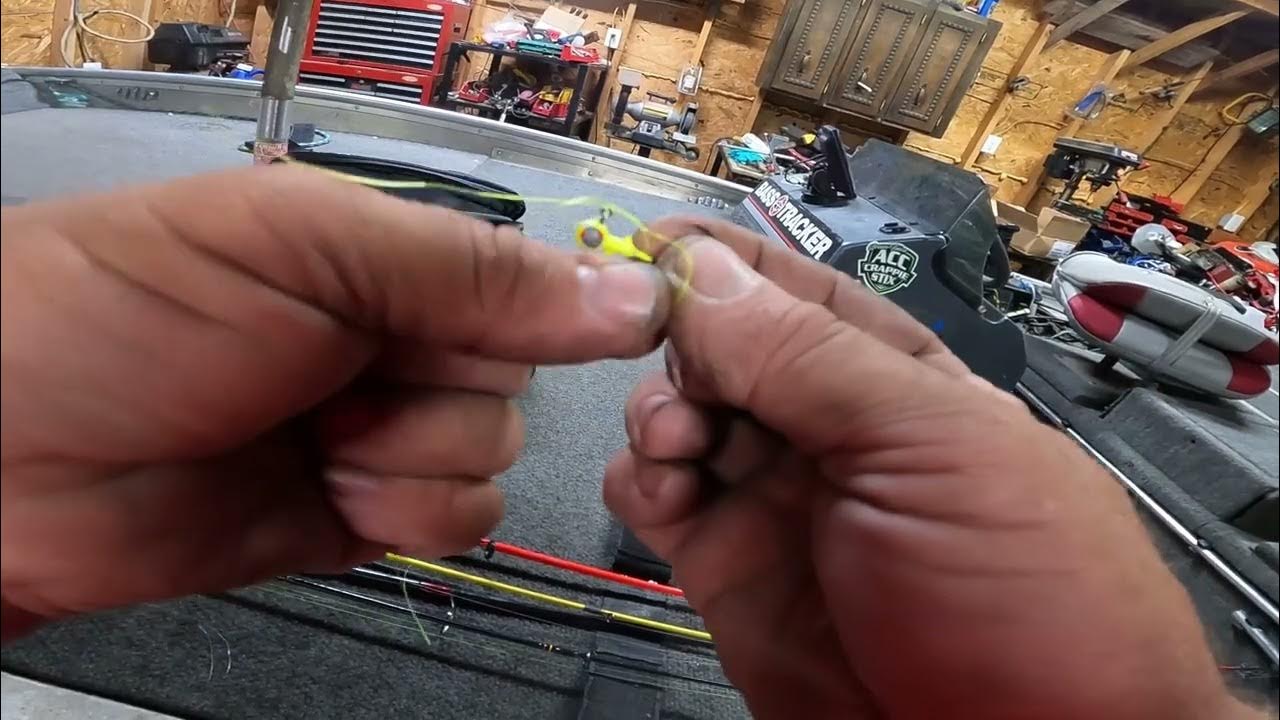 How to tie a loop knot for a crappie jig. YouTube